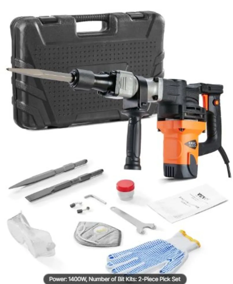 Demolition Jack Hammer Concrete Breaker 1400W - Image 1