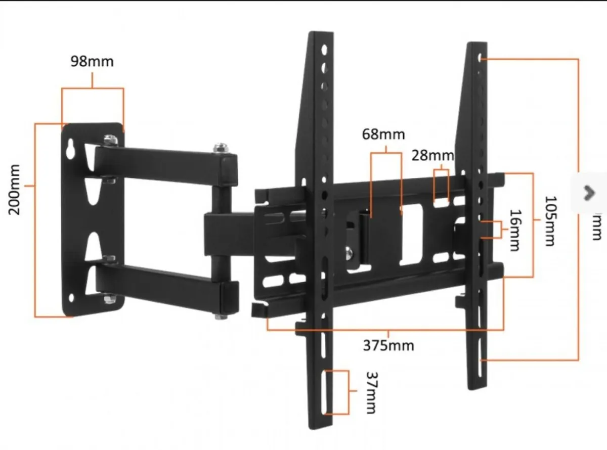 TV Wall Mount Bracket Tilt Swivel 14-47" TV - Image 2