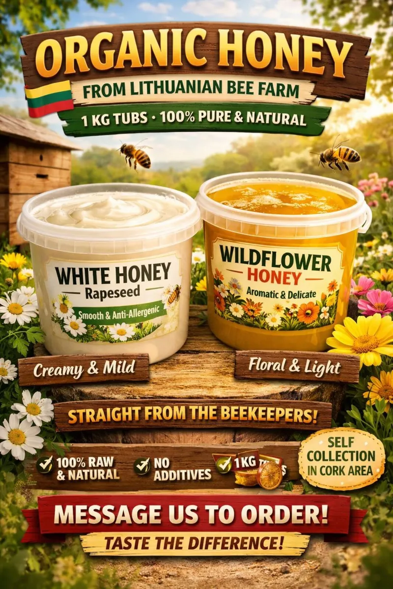 Organic Honey  directly from honey farm Lithuania - Image 1