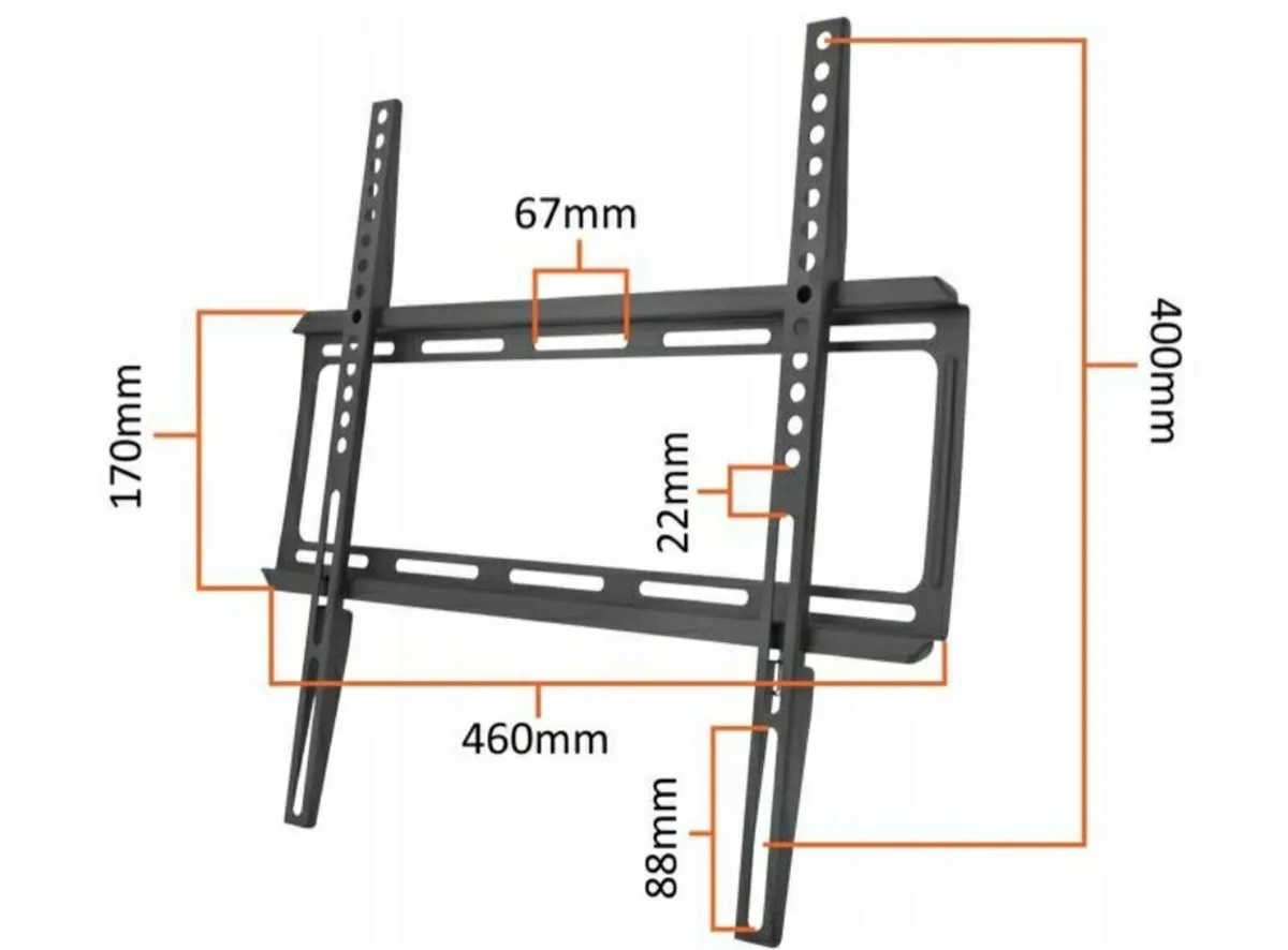 TV Wall Mount Bracket Flat Fixed 26-55" - Image 2
