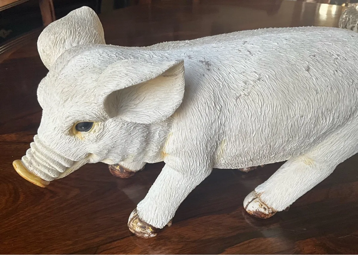 Vintage Large Ceramic Pig - Image 3