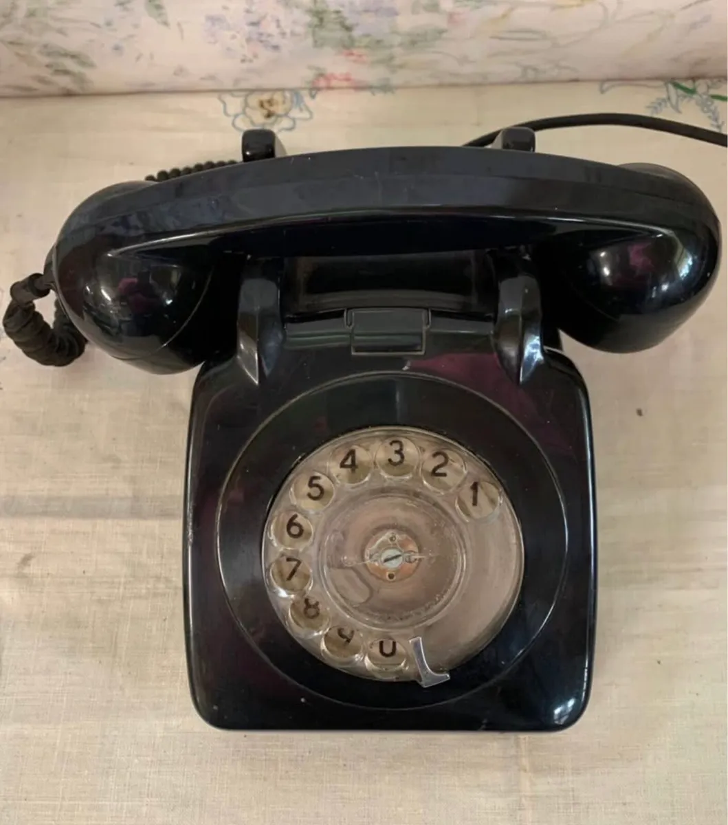 Old black telephone