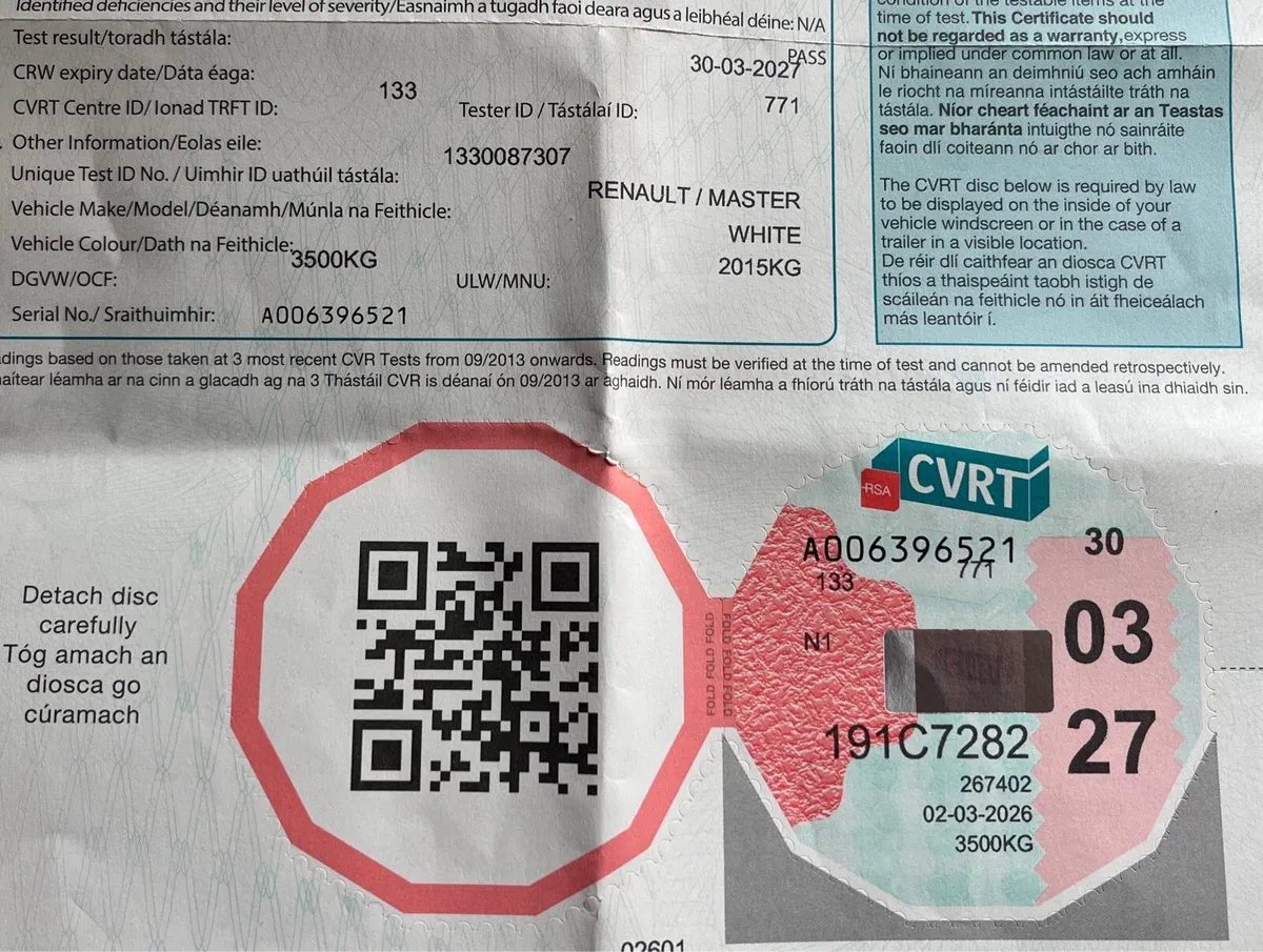 19 Renault Master 2.3 DCI LWB NEW CVRT 03/27 - Image 2