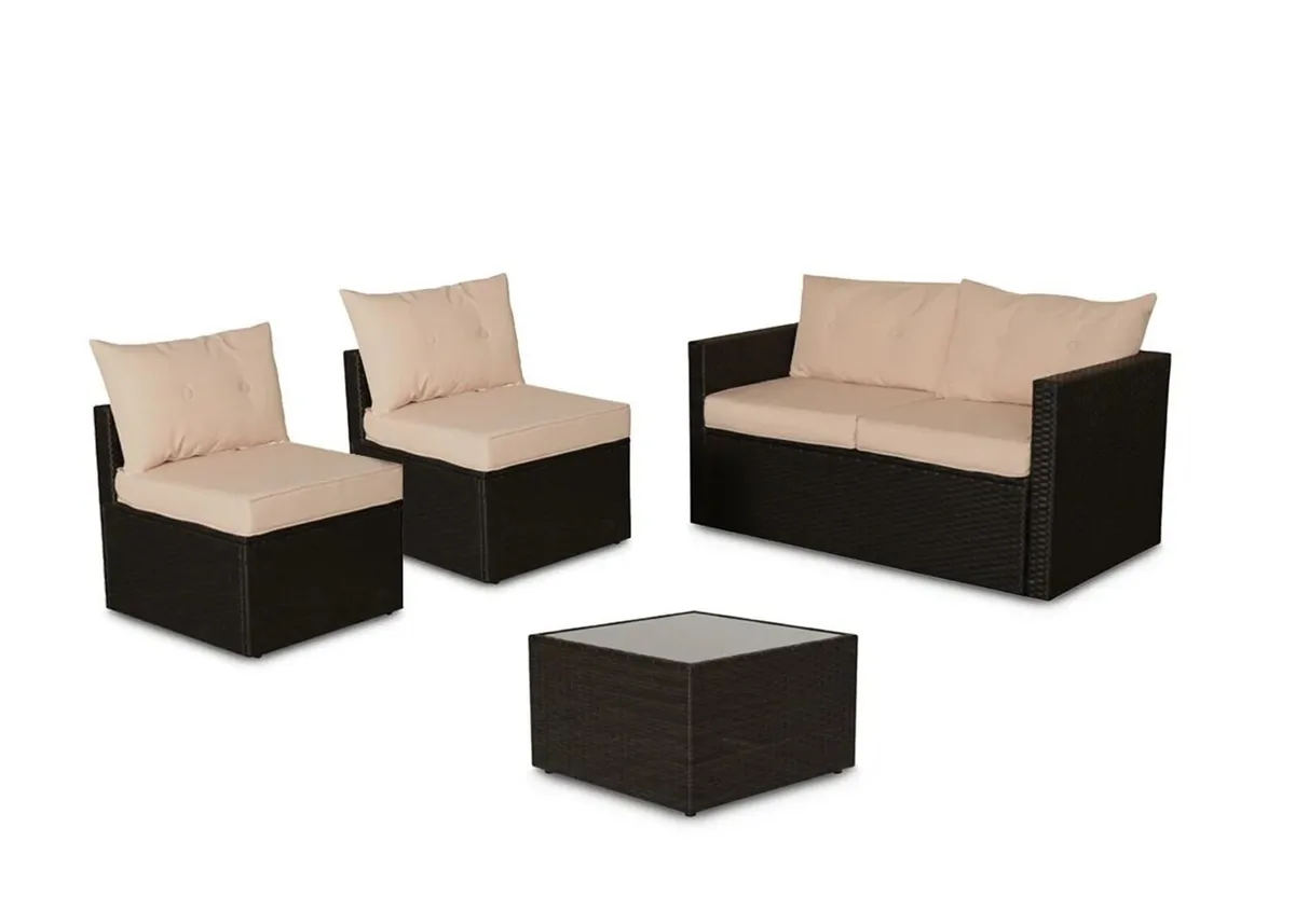 Florida Garden Rattan Sofa Set Outdoor Patio Fur - Image 4