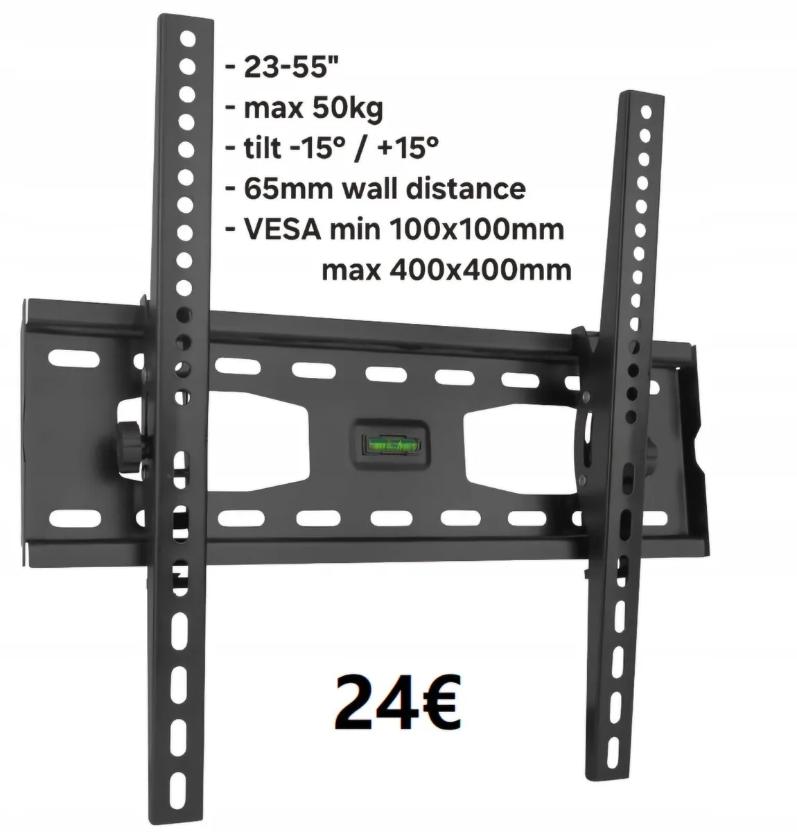 TV Wall Mount Bracket Flat Tilt 23" - 55" - Image 1
