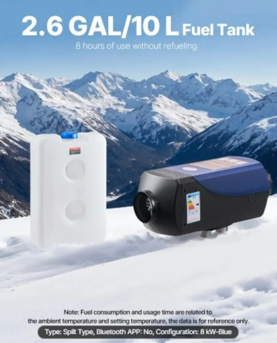Diesel Heater, 12-24V 5-8KW Portable Diesel Air - Image 2