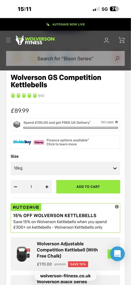 WOLVERSON PROFESSIONAL COMPETITION KETTLEBELLS!! - Image 2