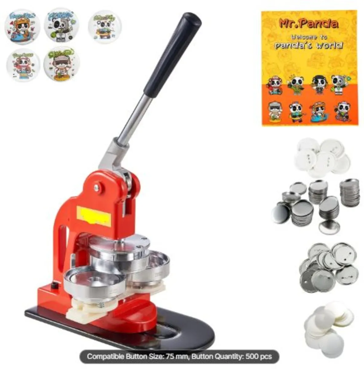 Button Maker Machine, 75 mm (3 inch) Badge Punch - Image 1