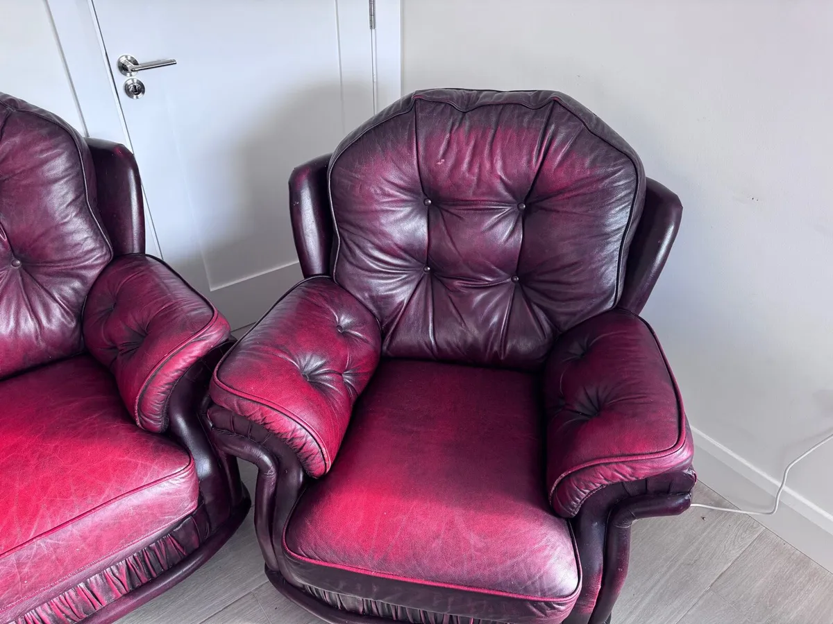 Leather sofa set - Image 2