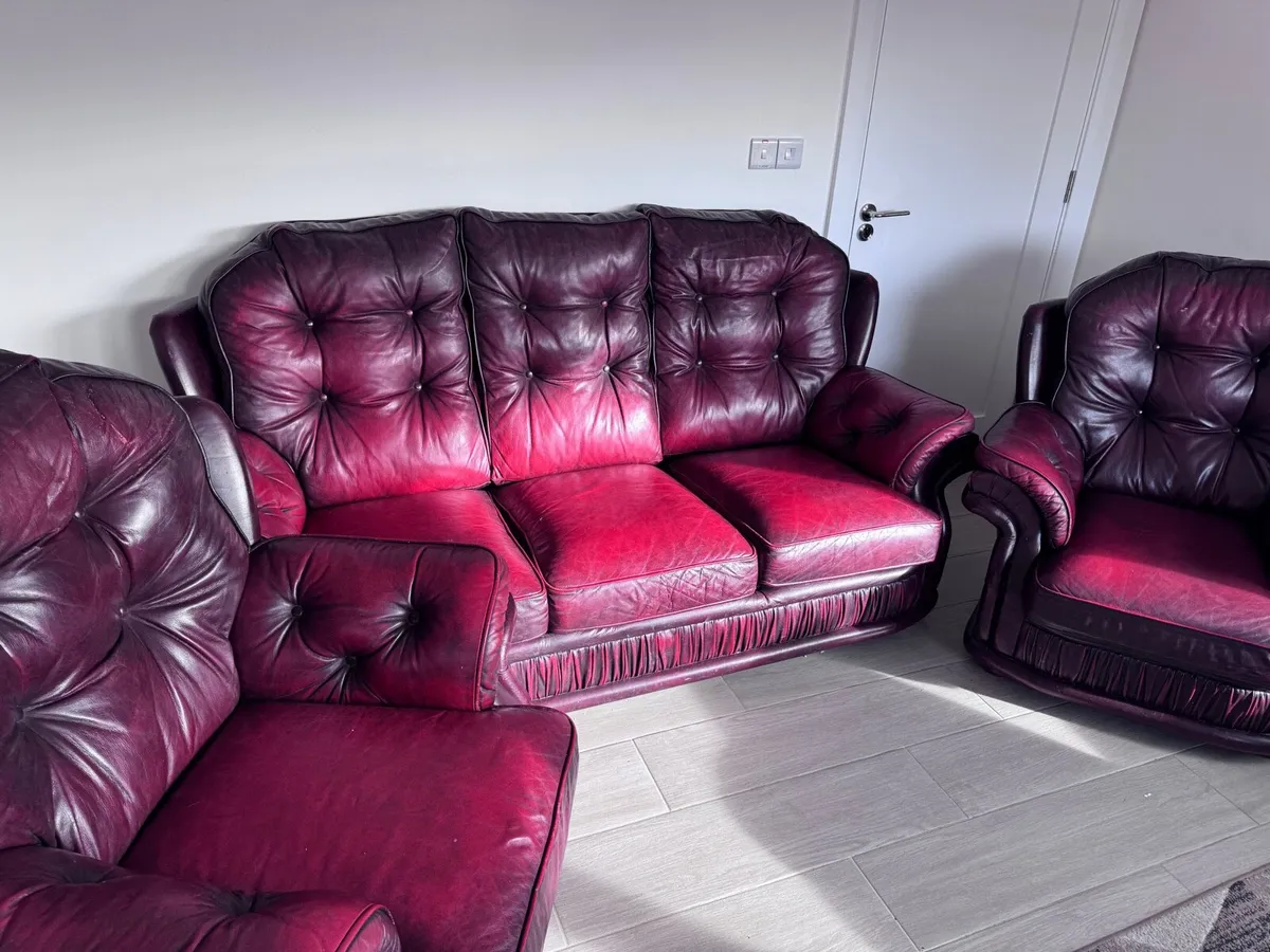 Leather sofa set - Image 3