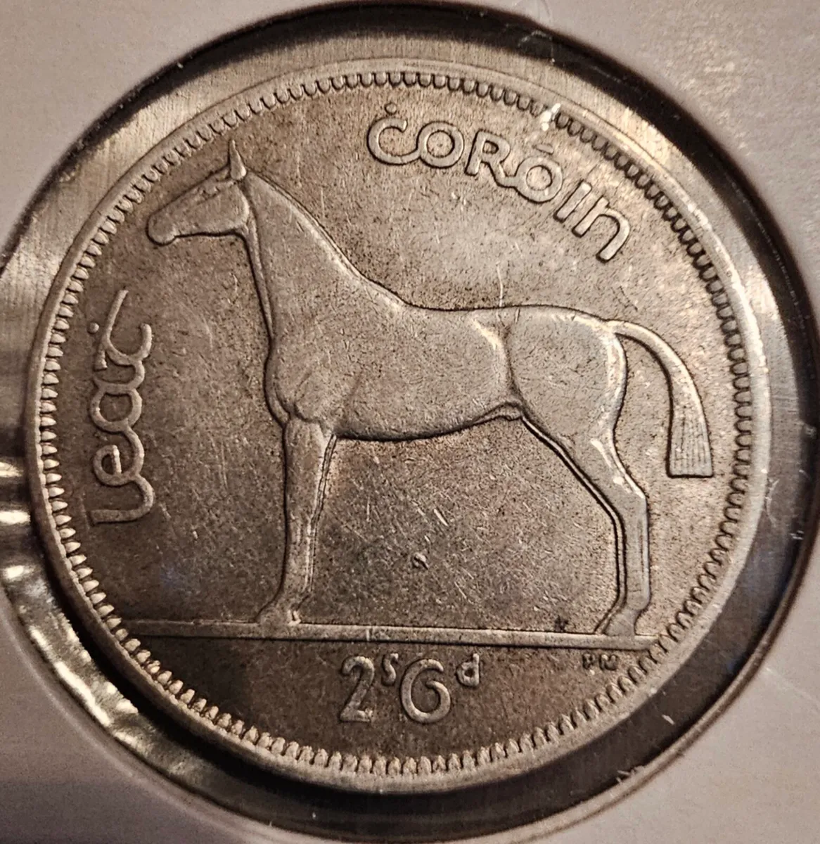 1943 irish silver half crown - Image 1