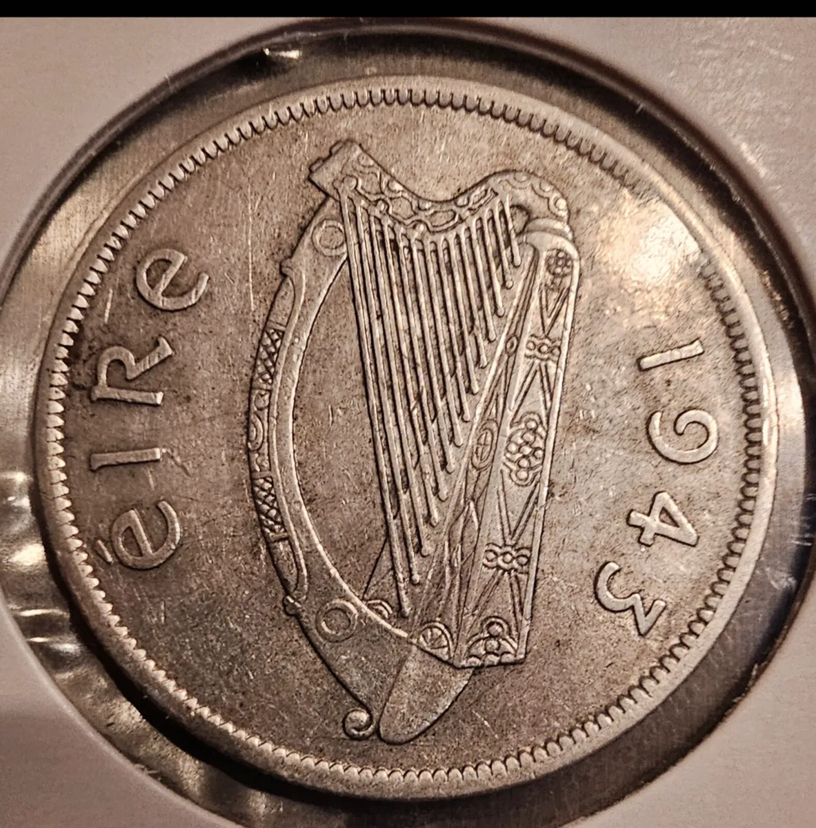 1943 irish silver half crown - Image 2
