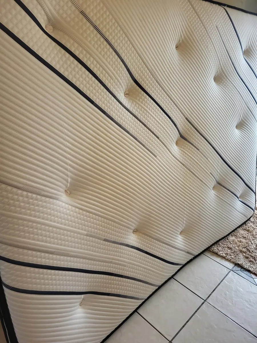 King size bed and mattress - Image 2