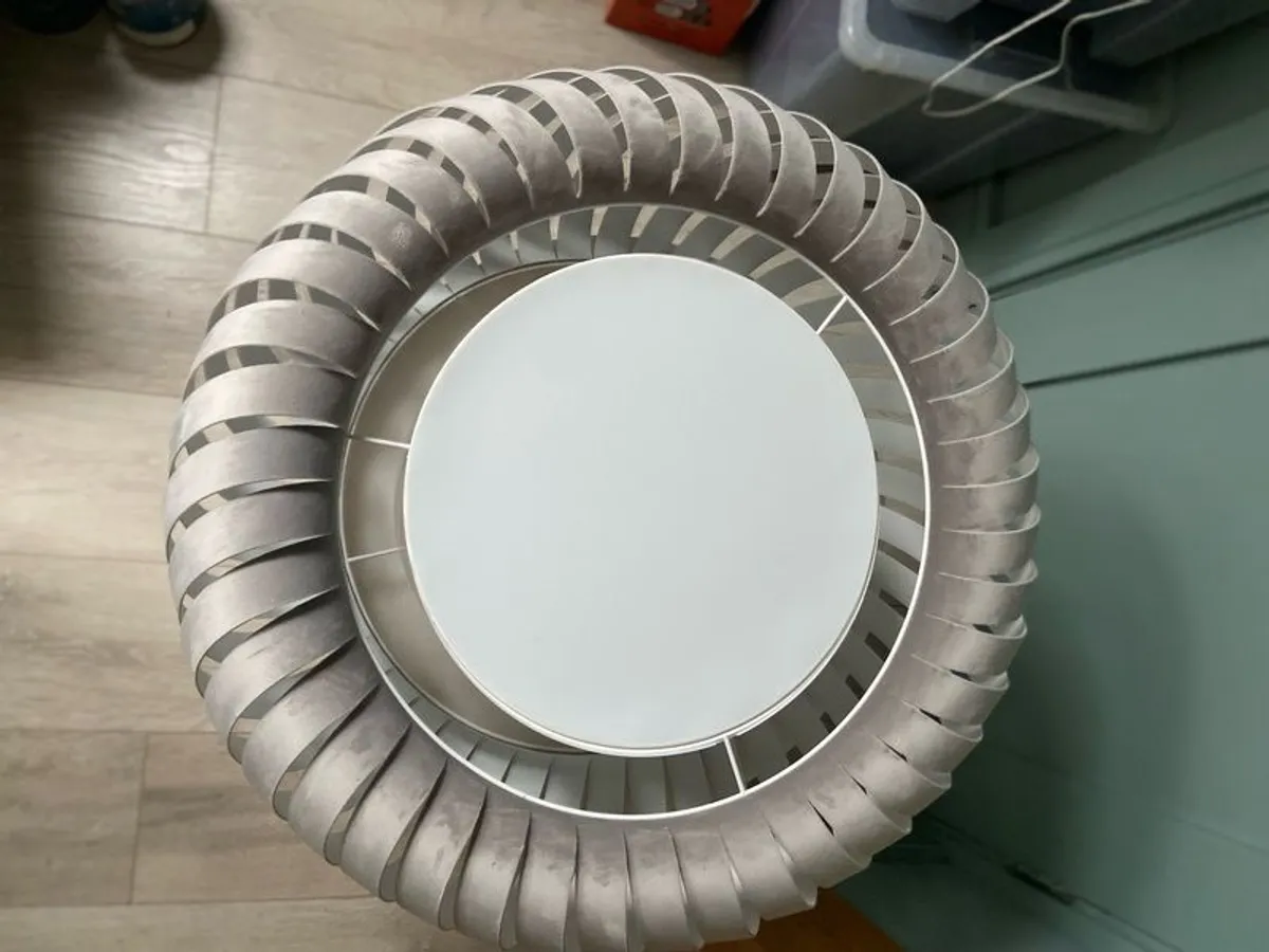 Clyde grey velvet lampshade 57x25cm - Image 2