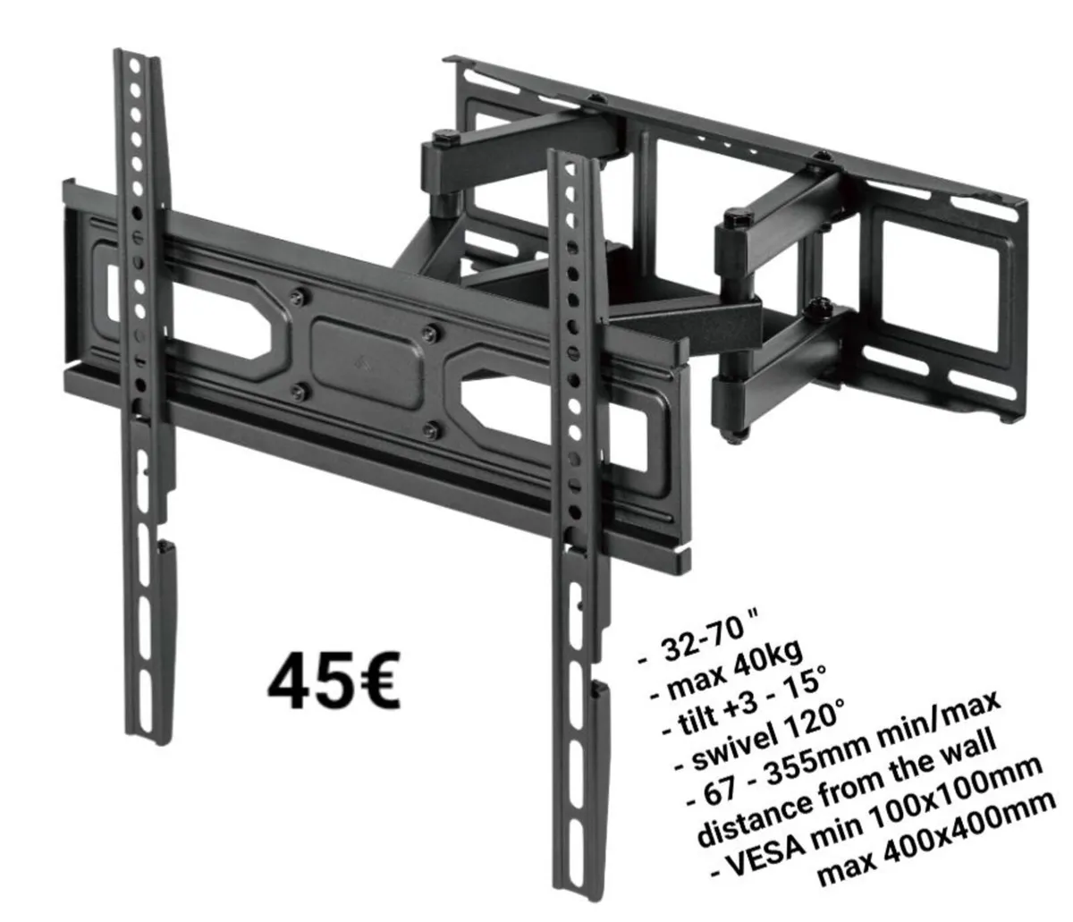 Tv Wall Mount Bracket Tilt Swivel 32-70" - Image 1