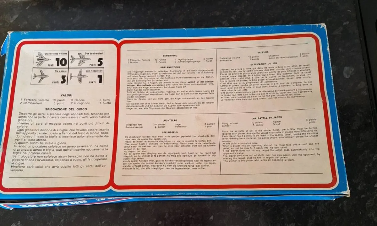 Vintage very rare La Vera Battaglia Aerea game - Image 2