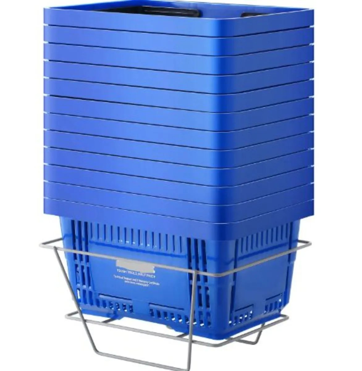 Shopping Basket, Set of 12, 24L Durable Plastic - Image 1