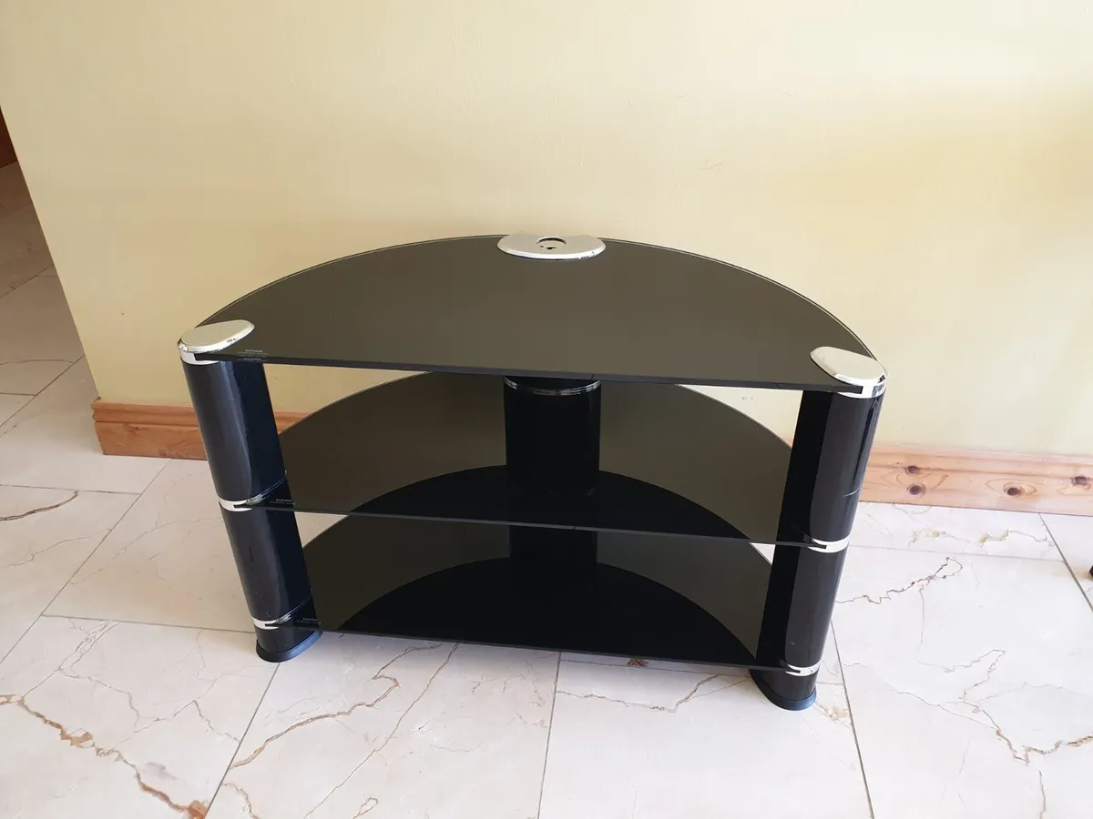 Black glass tv stand - Image 2