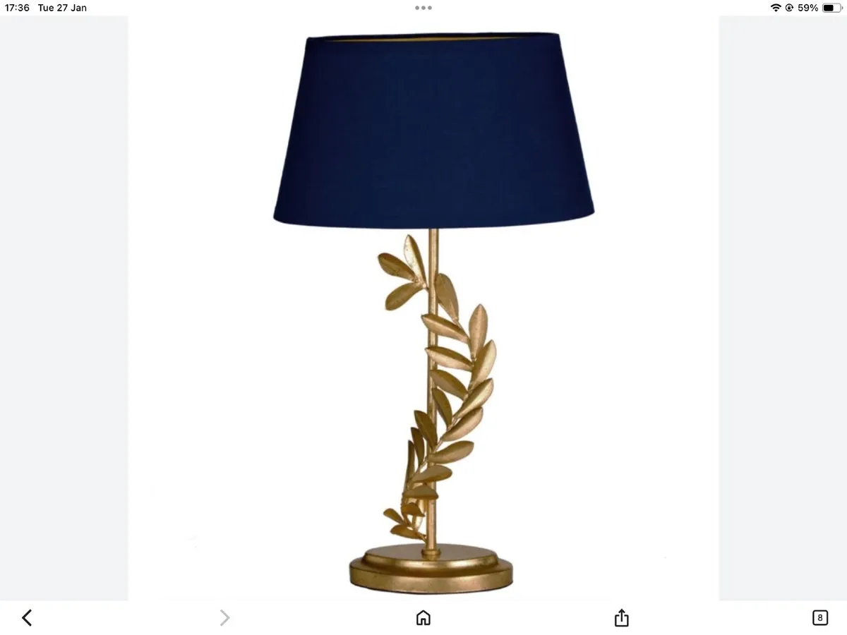 Pair of L.A. Gold Leaf Lamps - Image 2