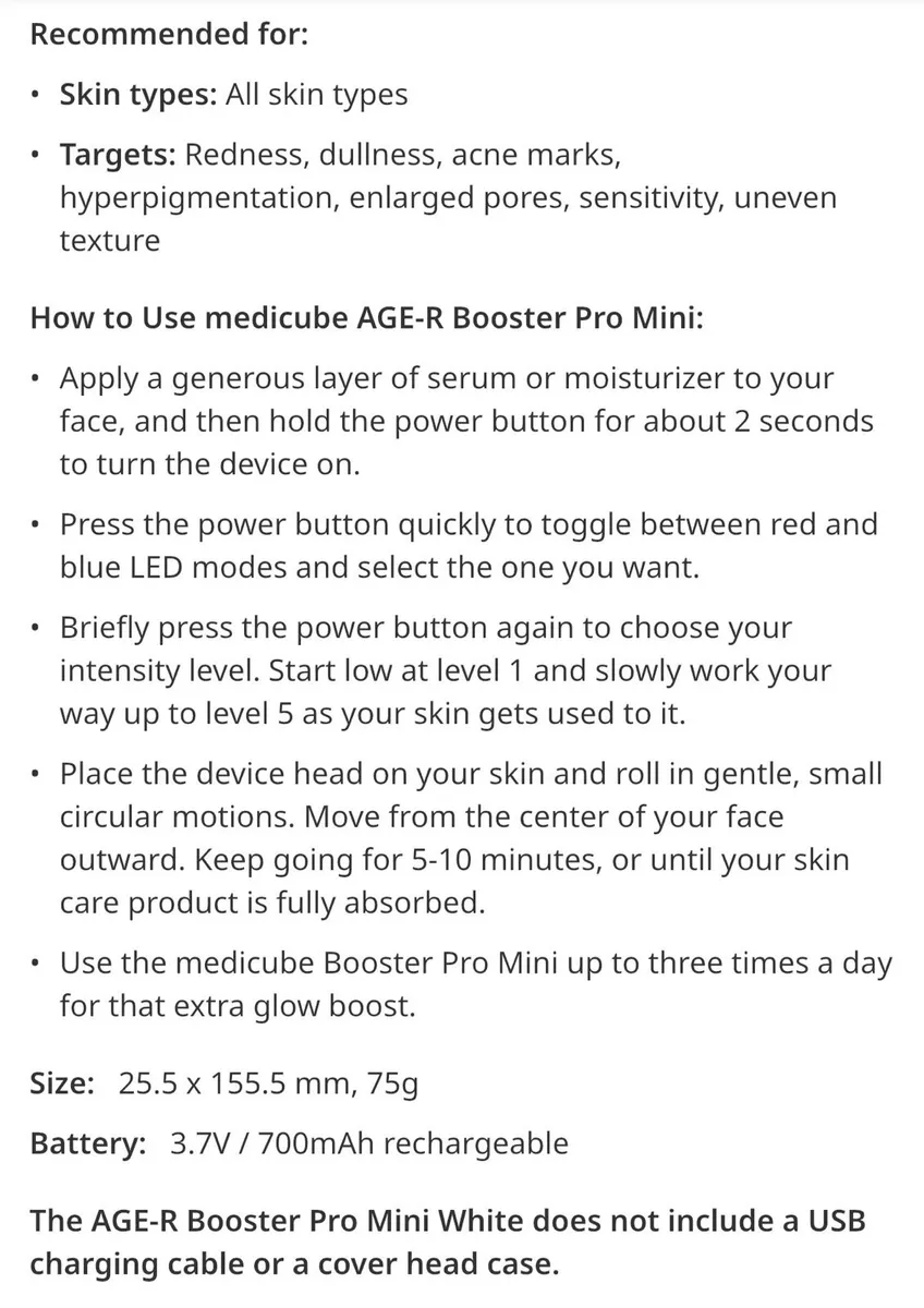 medicube AGE-R Booster Pro Mini White - Image 3