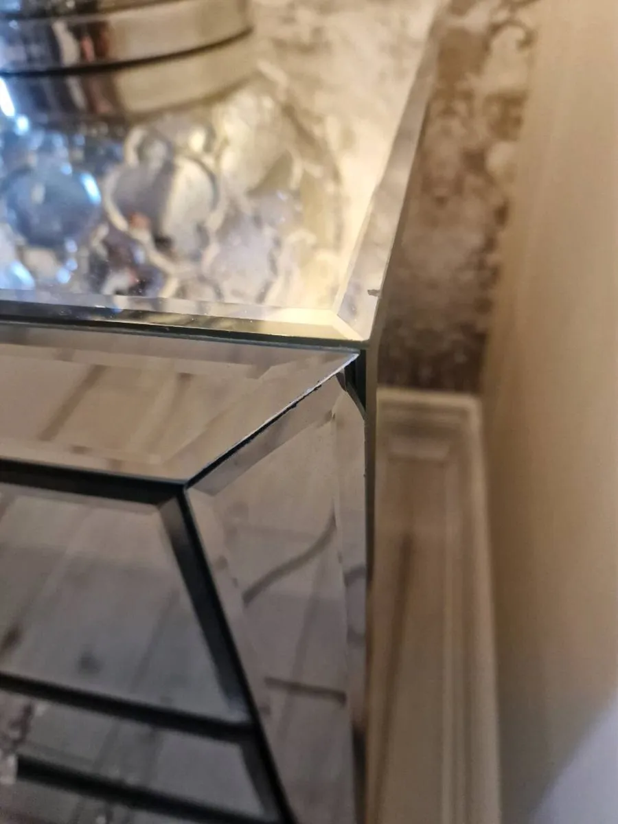 2 mirrored bedside lockers - Image 3