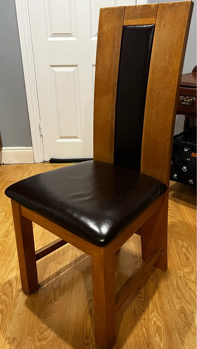 Solid Wood 210cm Dining Table and 6 Chairs - Image 2