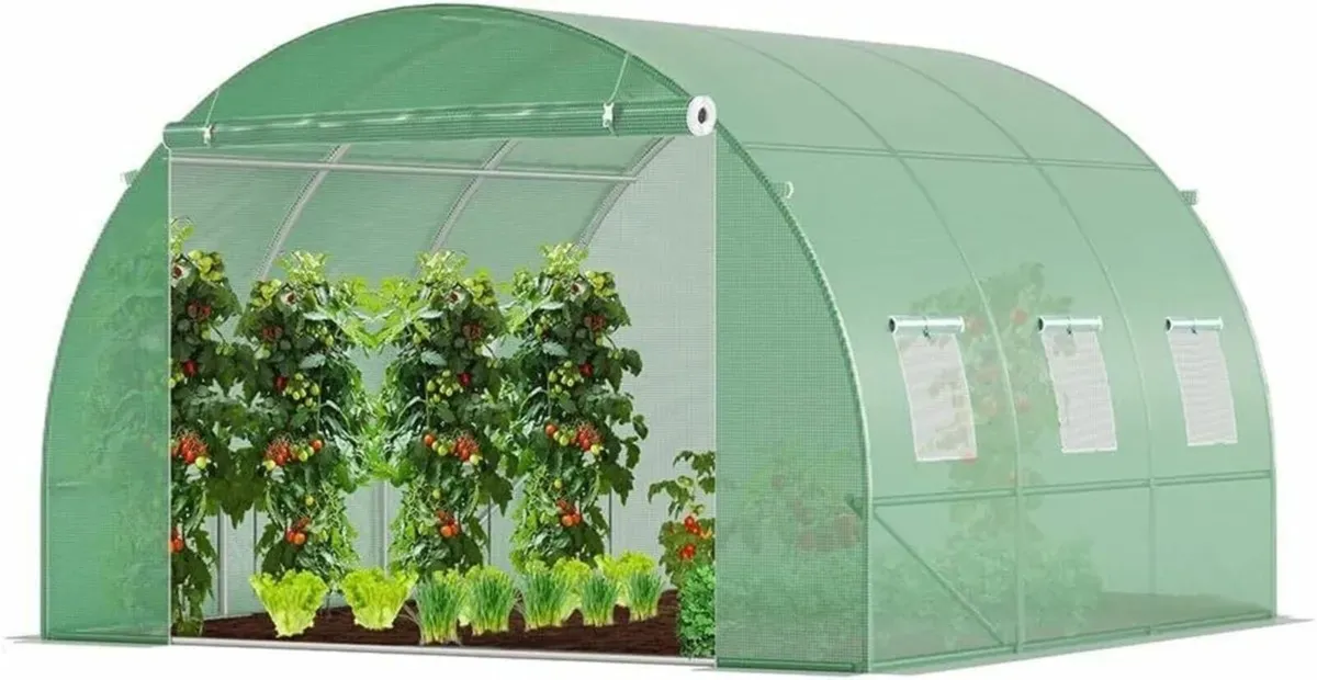 Large Garden Polytunnel Walk-In Greenhouse Tunnel - Image 2