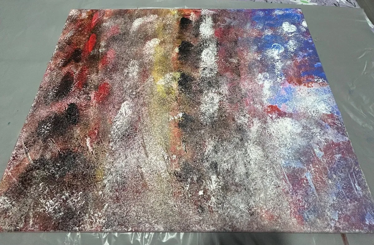 Large colorburst abstract painting - Image 2