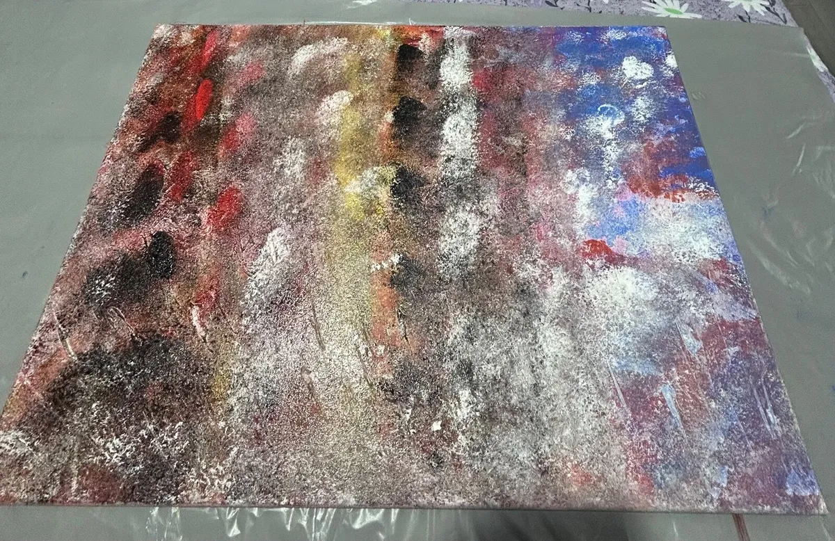 Large colorburst abstract painting - Image 3