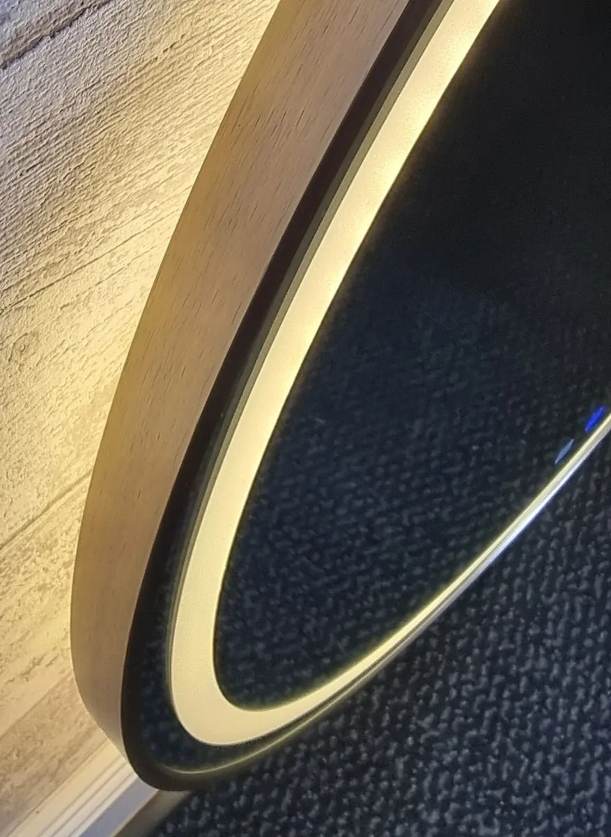 LED Bathroom Mirror Gold Demister Dual LED 80cm - Image 4