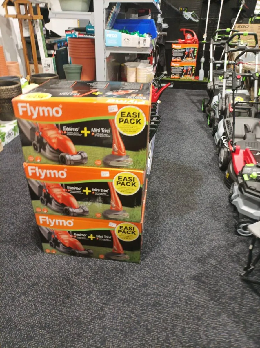 Flymo lawnmower strimmer combo
