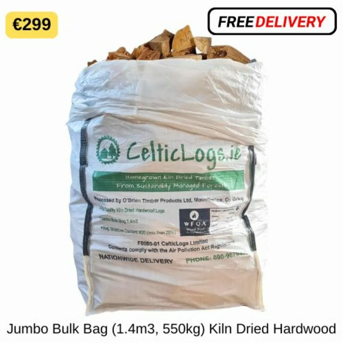 Kiln Dried Hardwood Logs; FREE Nationwide Delivery - Image 1