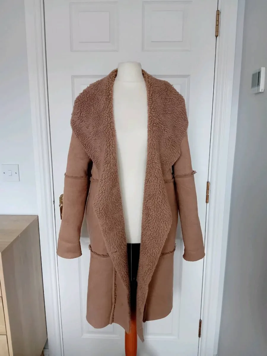 "See More" Faux Suede Shearling Coat (BNWT) - Image 2