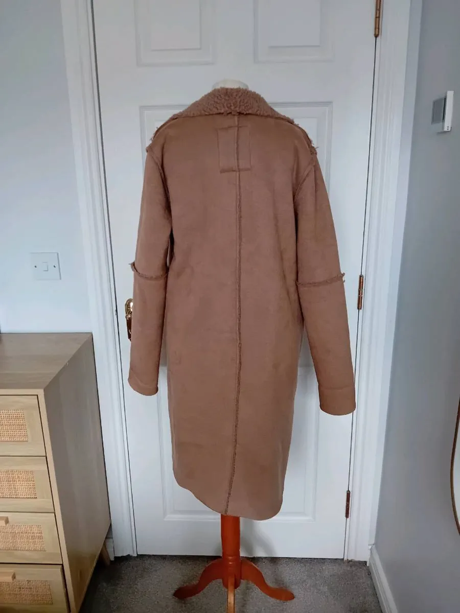 "See More" Faux Suede Shearling Coat (BNWT) - Image 4