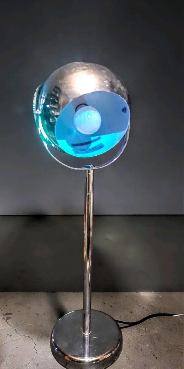 Tall chrome eyeball lamp - Image 2