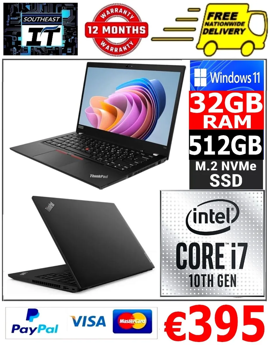 Lenovo ThinkPad  i7 32GB RAM 512GB SSD Win 11 - Image 1