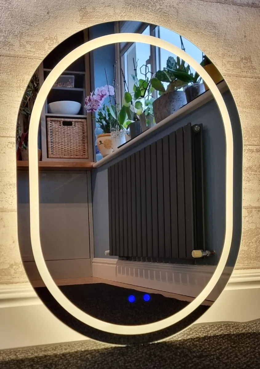 LED Bathroom Mirror Antifog Demister 60x80cm - Image 2