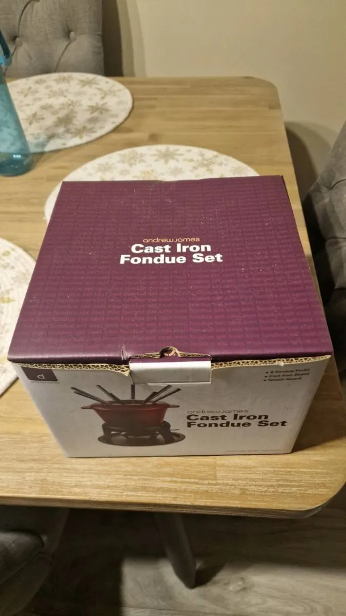 Cast iron fonduse set (not opened) - Image 3