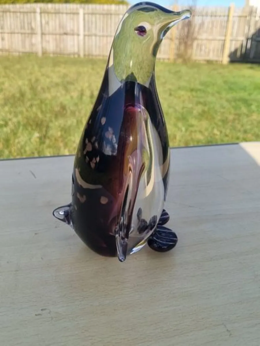 Murano Art Glass Large Penguin Figure - Image 1