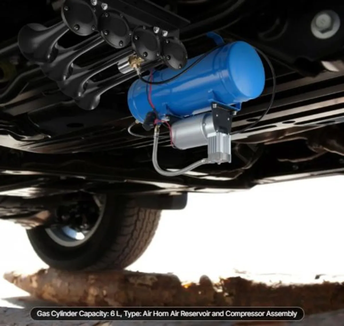 12V Air Compressor with Tank 1.6 Gallon/6 L,Train - Image 4