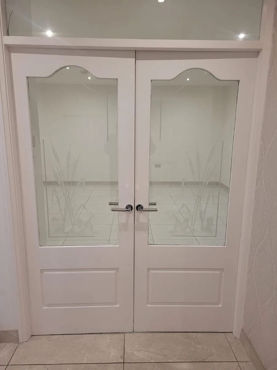 Internal Wooden Double Glass Doors - Image 2