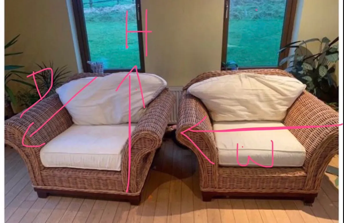 Wicker Sunroom Armchairs (Indoor) - Image 4