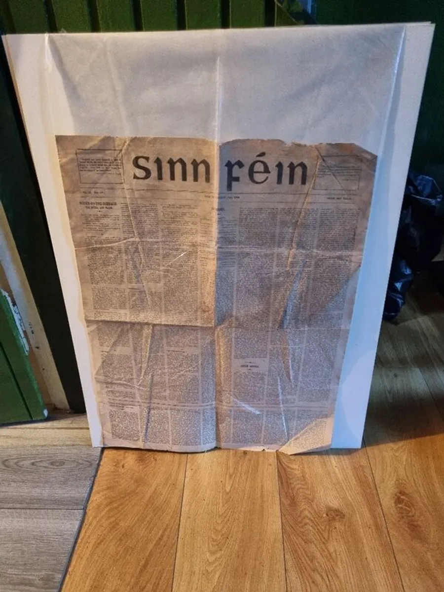 Antique framed Sinn Fein paper. All offers considered. - Image 3