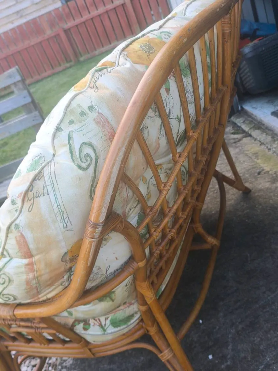 2 seater wicker chair - Image 3