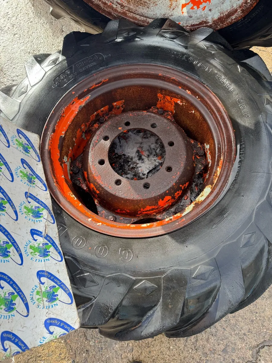 Selection of 14.9/24 Goodyear Diamond Tyres & Rims - Image 2