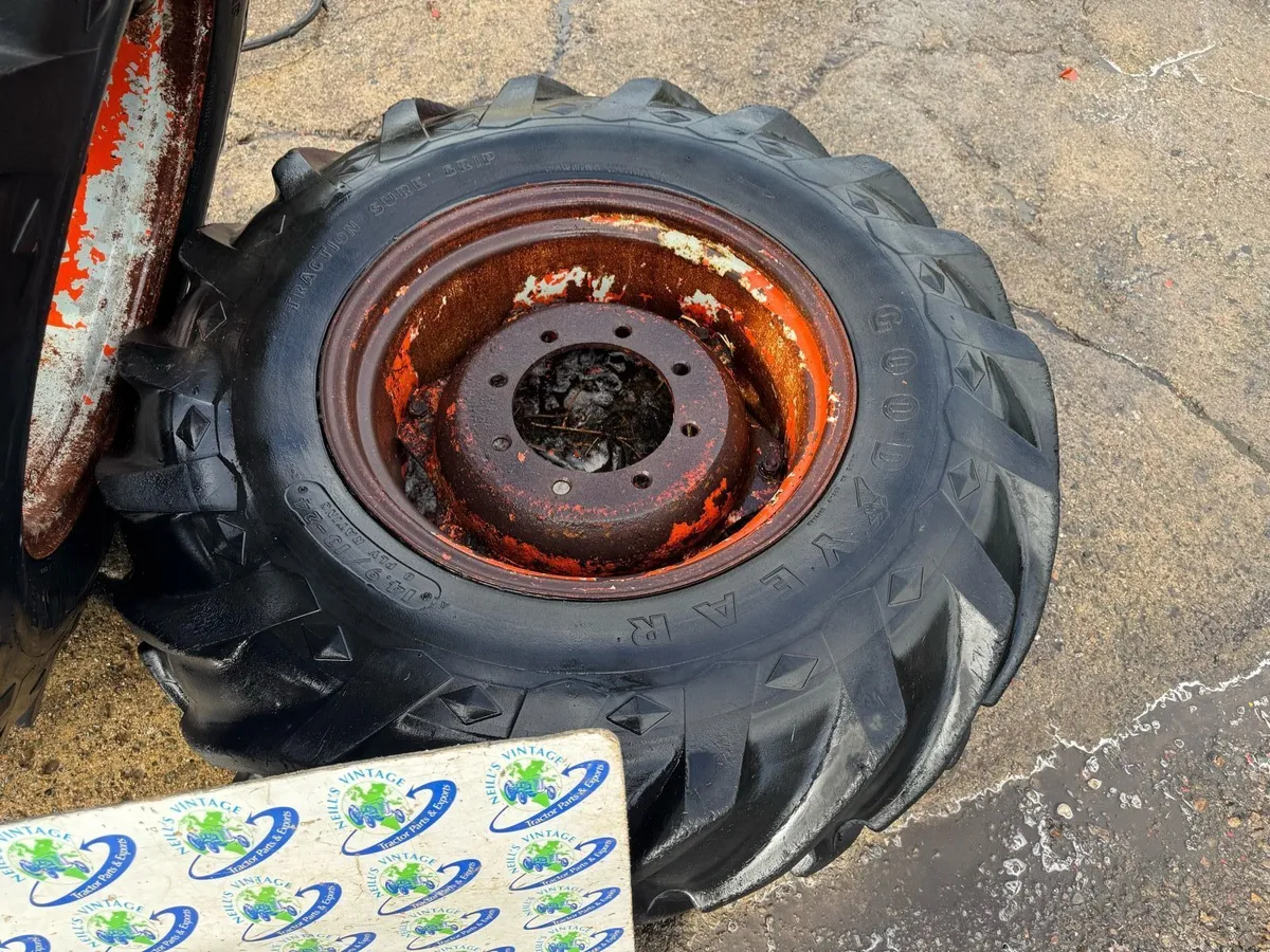 Selection of 14.9/24 Goodyear Diamond Tyres & Rims - Image 3