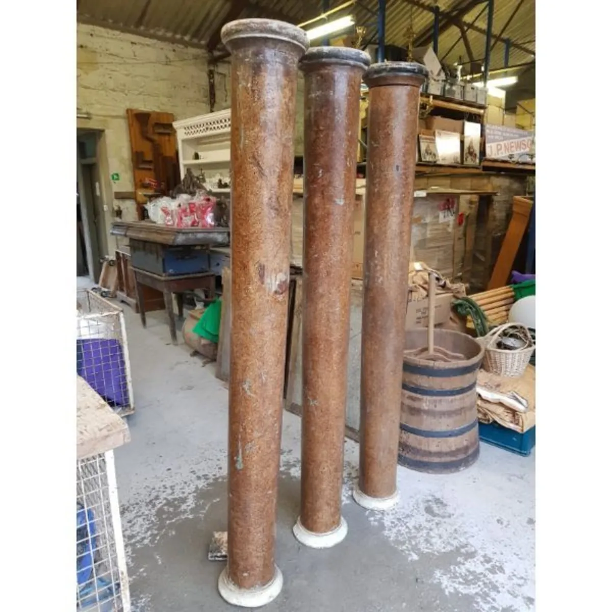 Columns – Pitch Pine – Set of 3 – KAS465 - Image 1