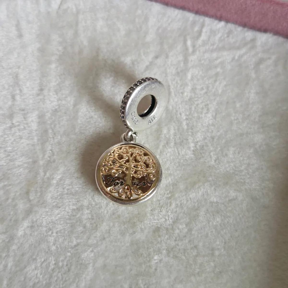 Pandora Sterling Silver and 14K Family Roots - Image 1