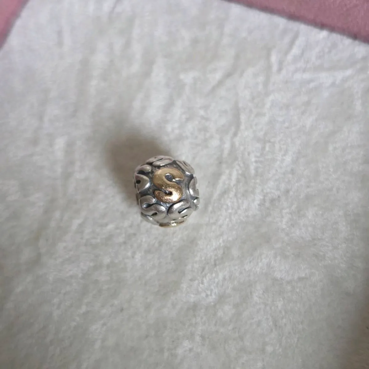 Pandora sterling silver and 14k gold alphabet bead - Image 2