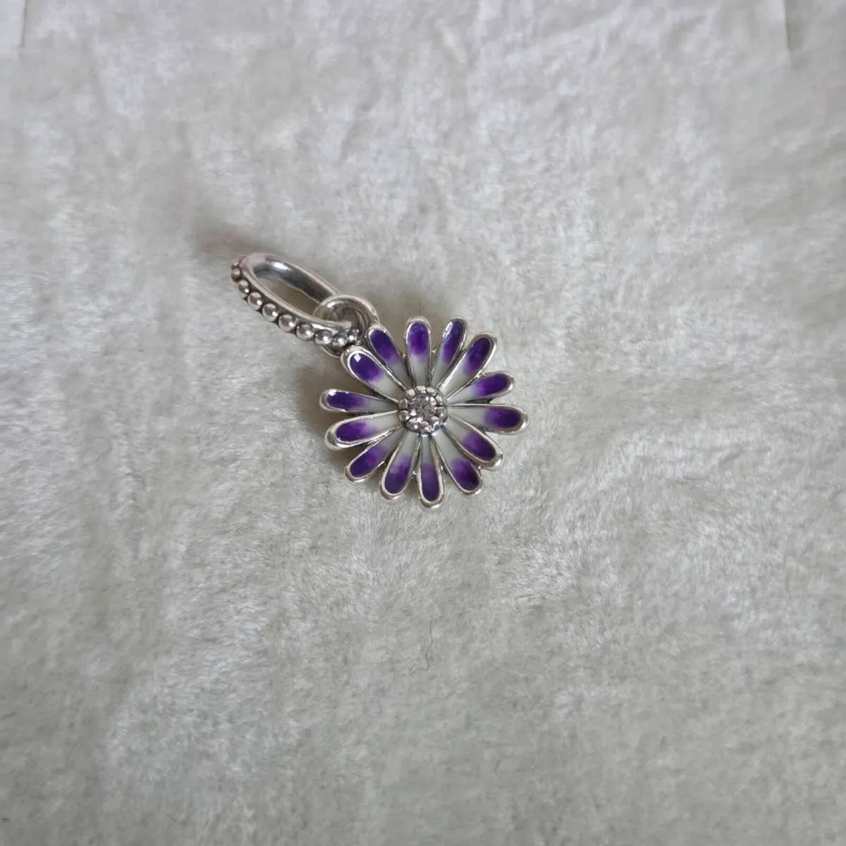 Pandora purple daysi flower dangle charm&pendant - Image 1
